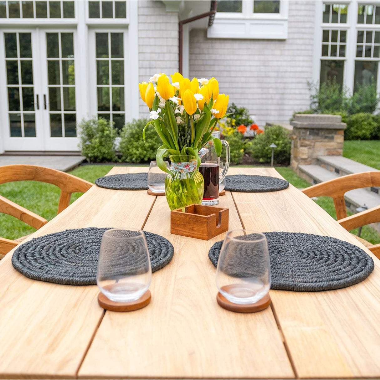 Ubud Natural Teak Indoor or Outdoor Dining Table-Dining Table-Parc Decor