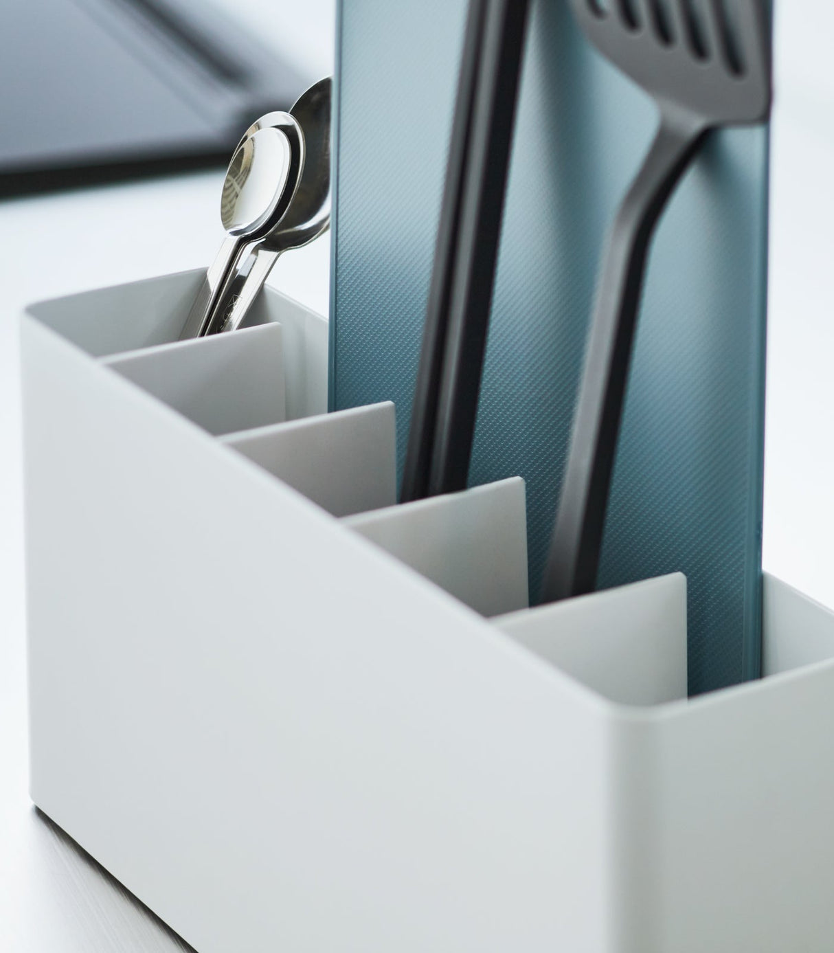 Utensil & Thin Cutting Board Holder - Steel-Utensil Holder-Parc Decor