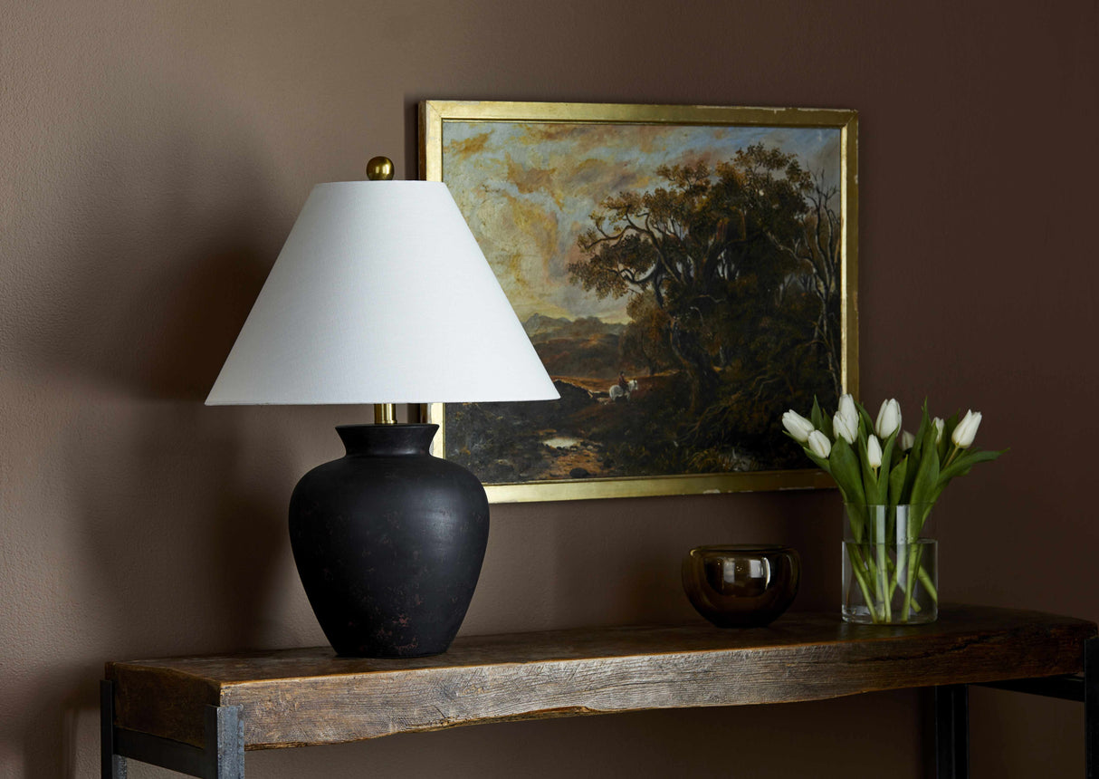 Valderrey Black Table Lamp-Lighting-Parc Decor