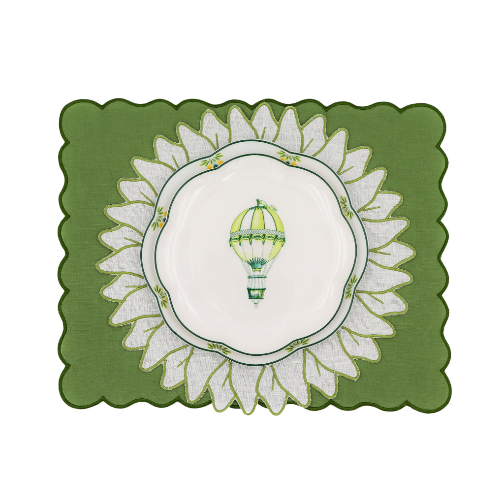 Valensole Lavender Scalloped Ceramic Starter Plates – Set of 4 (+1 Bonus Plate)
