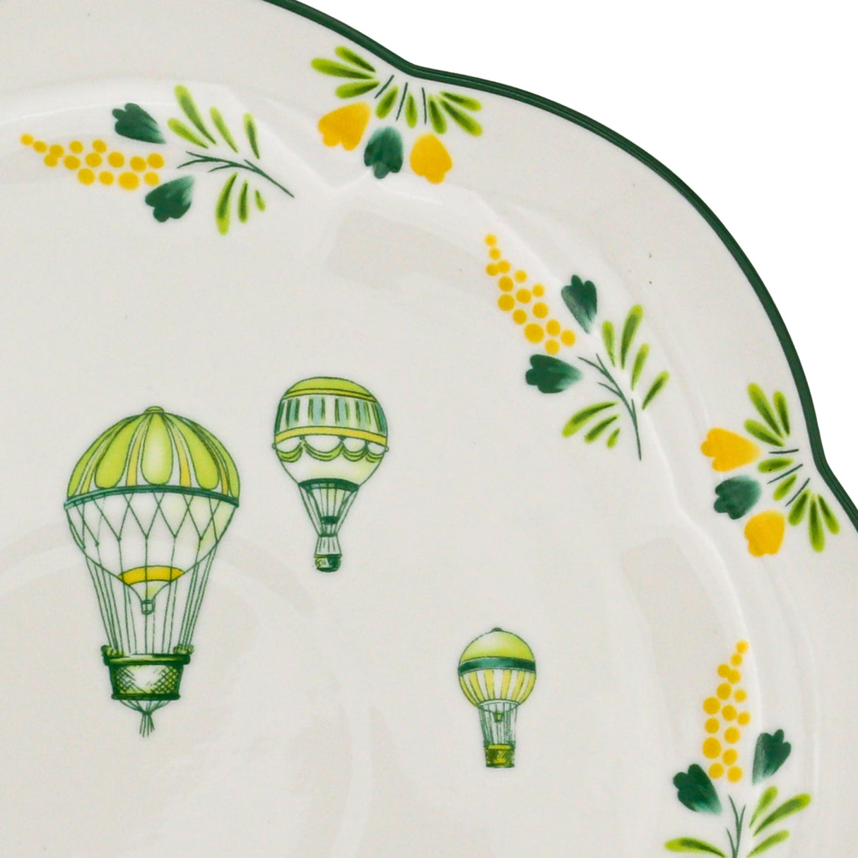 Valensole Lavender Scalloped Dinner Plate - Set of 4 (+1 Bonus Plate)-Dinner Plate-Parc Decor