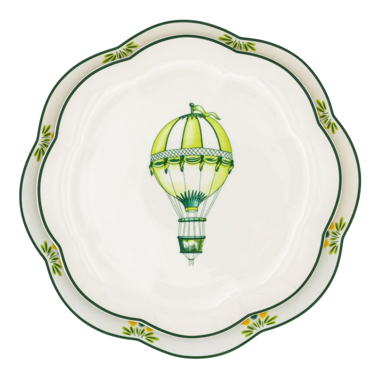 Valensole Lavender Scalloped Starter Plate - Set of 4 (+1 Bonus Plate)-Starter Plate-Parc Decor