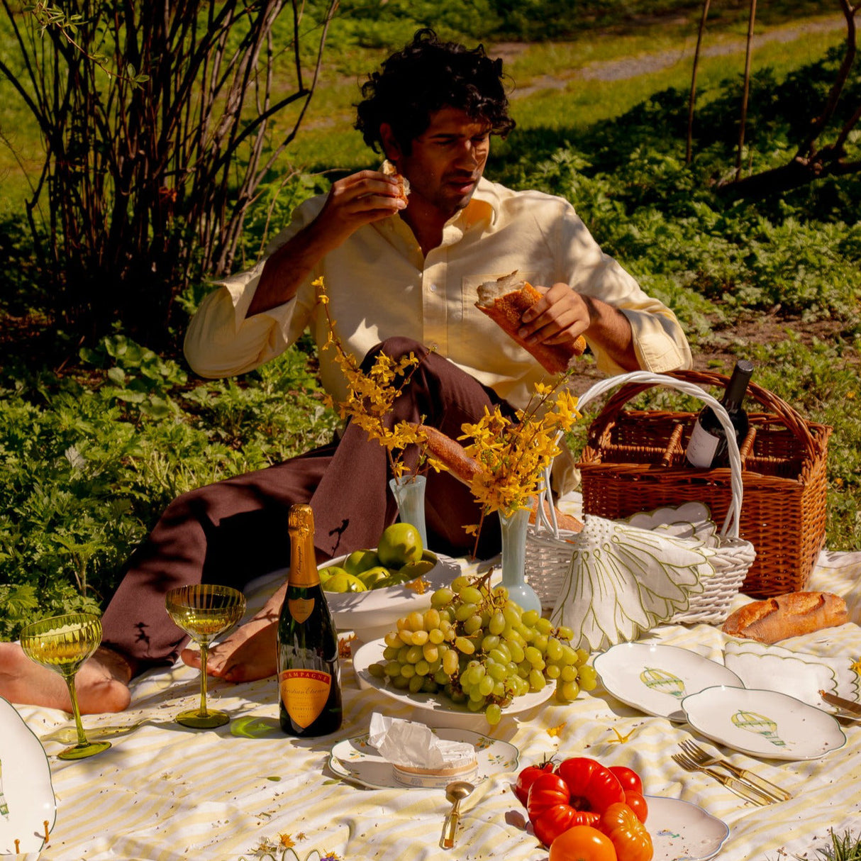 Valensole Lavender Scalloped Starter Plate - Set of 4 (+1 Bonus Plate)-Starter Plate-Parc Decor