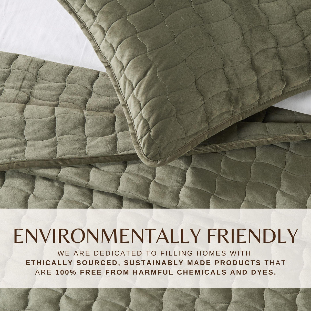 Velvet Box-Stitched Quilt Set - Vivica Collection-Quilts & Comforters-Parc Decor