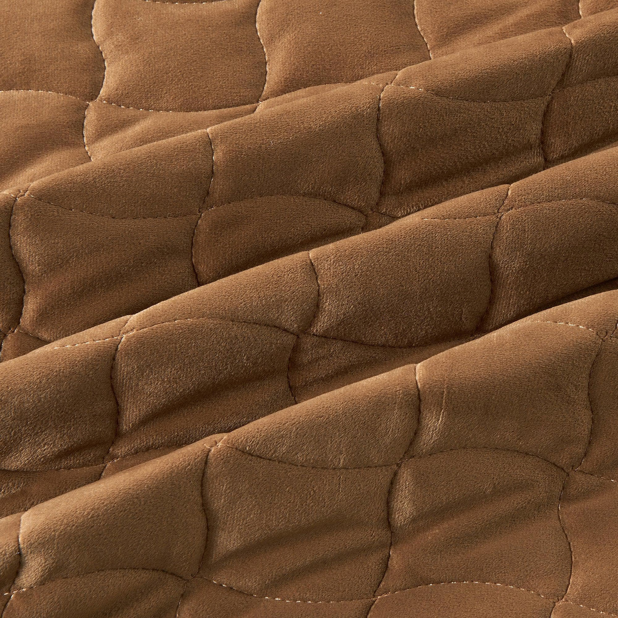 Velvet Box-Stitched Quilt Set - Vivica Collection-Quilts & Comforters-Parc Decor