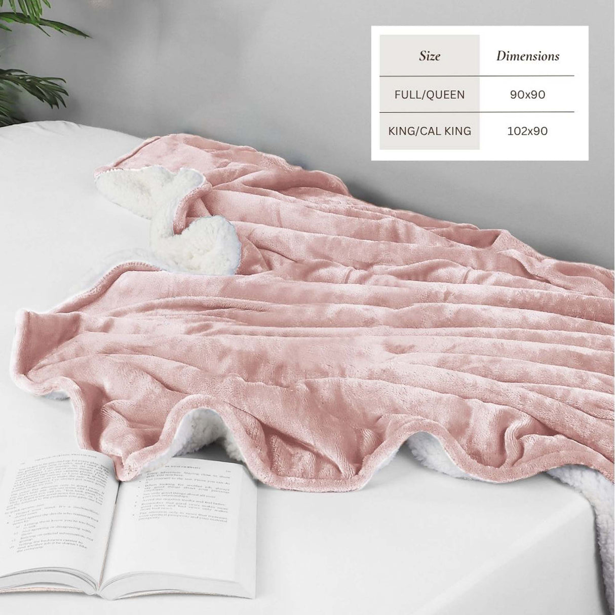 Velvet Plush Sherpa Bed Blanket - Sherpa Fleece Collection-Blankets-Parc Decor