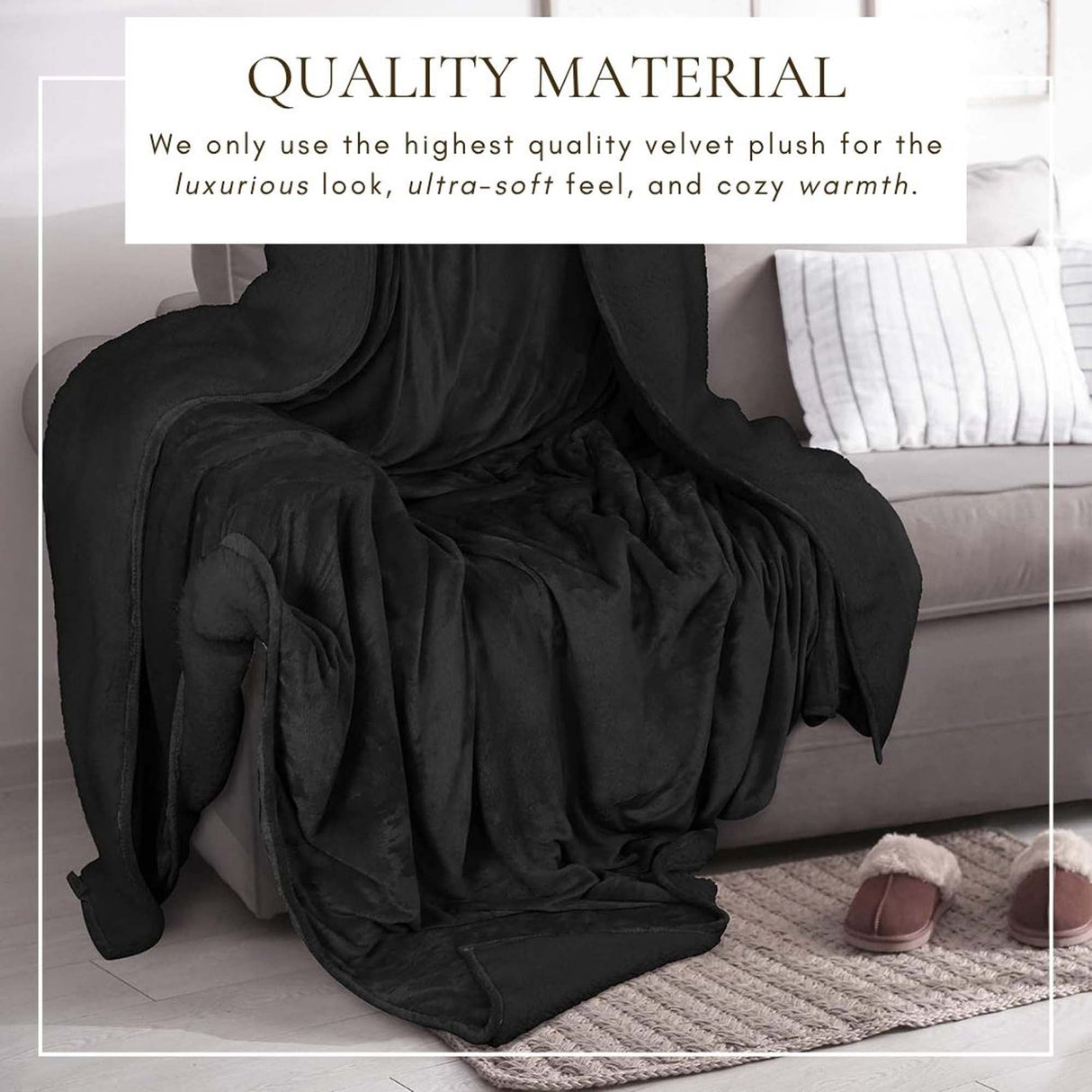 Velvet Plush Sherpa Bed Blanket - Sherpa Fleece Collection-Blankets-Parc Decor