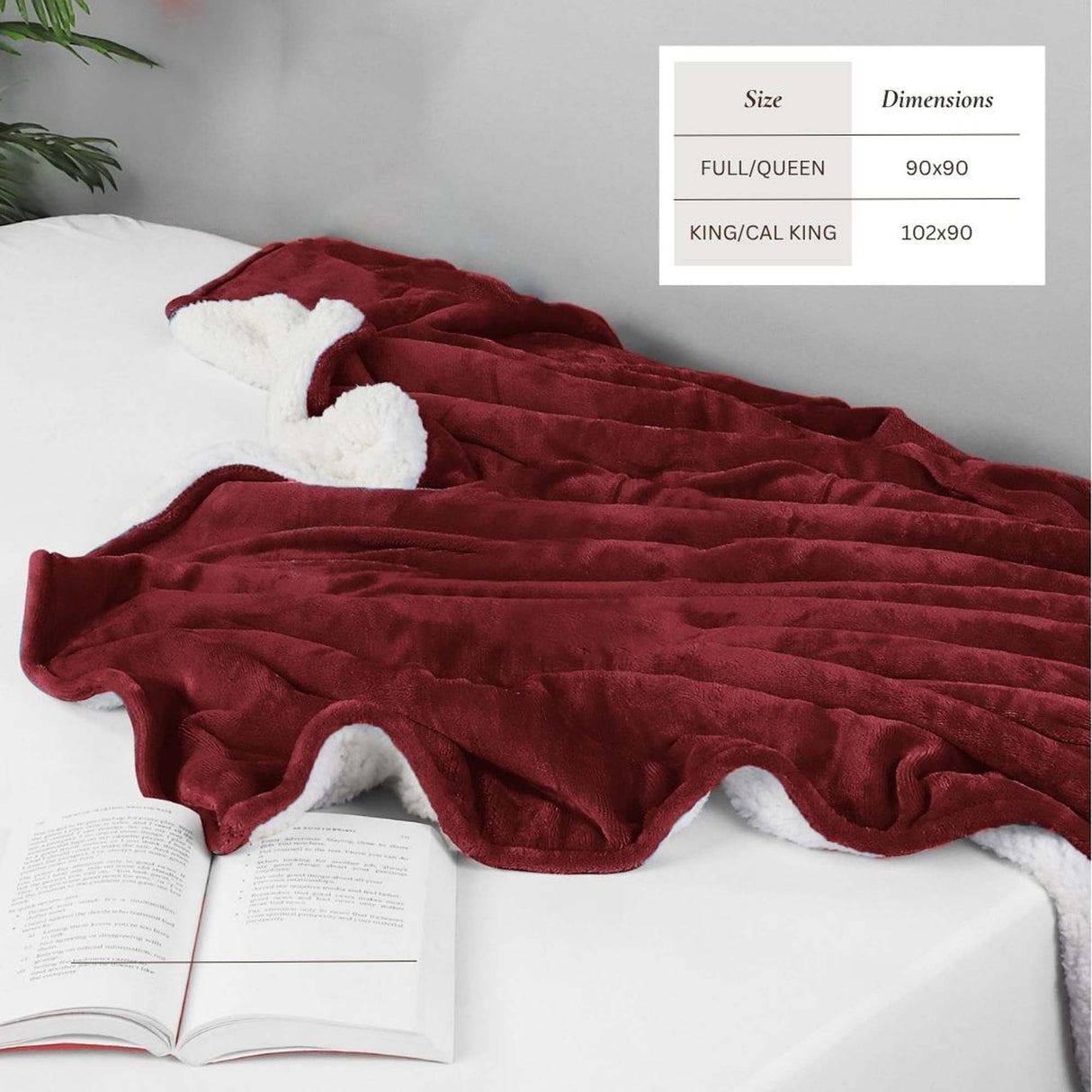 Velvet Plush Sherpa Bed Blanket - Sherpa Fleece Collection-Blankets-Parc Decor