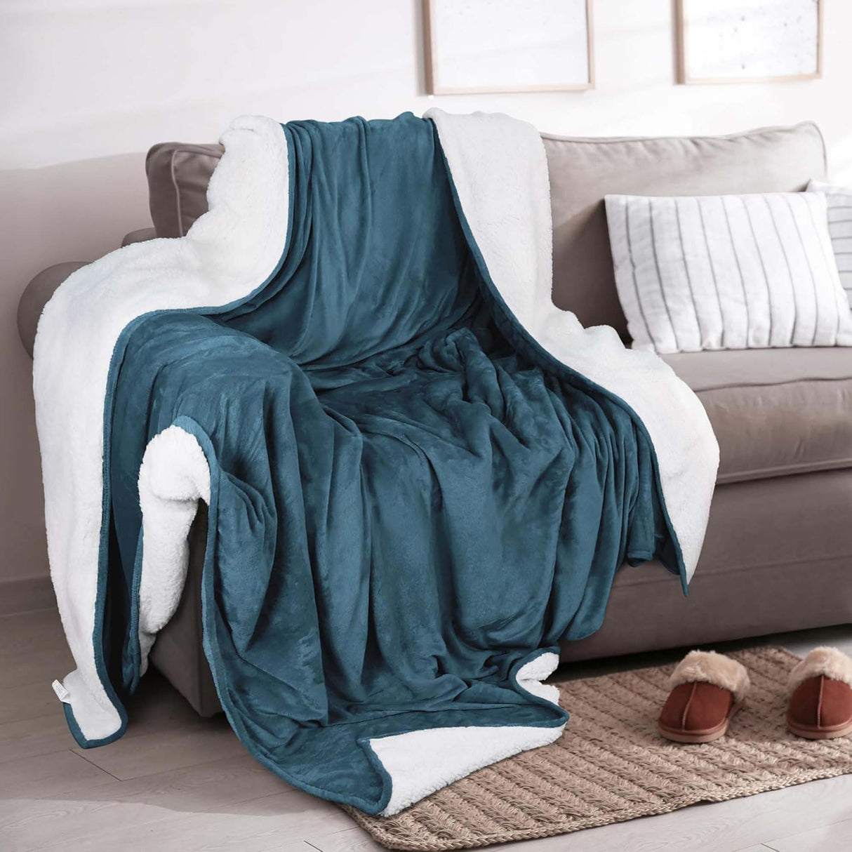 Velvet Plush Sherpa Bed Blanket - Sherpa Fleece Collection-Blankets-Parc Decor