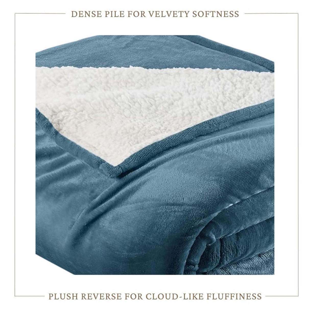Velvet Plush Sherpa Bed Blanket - Sherpa Fleece Collection-Blankets-Parc Decor