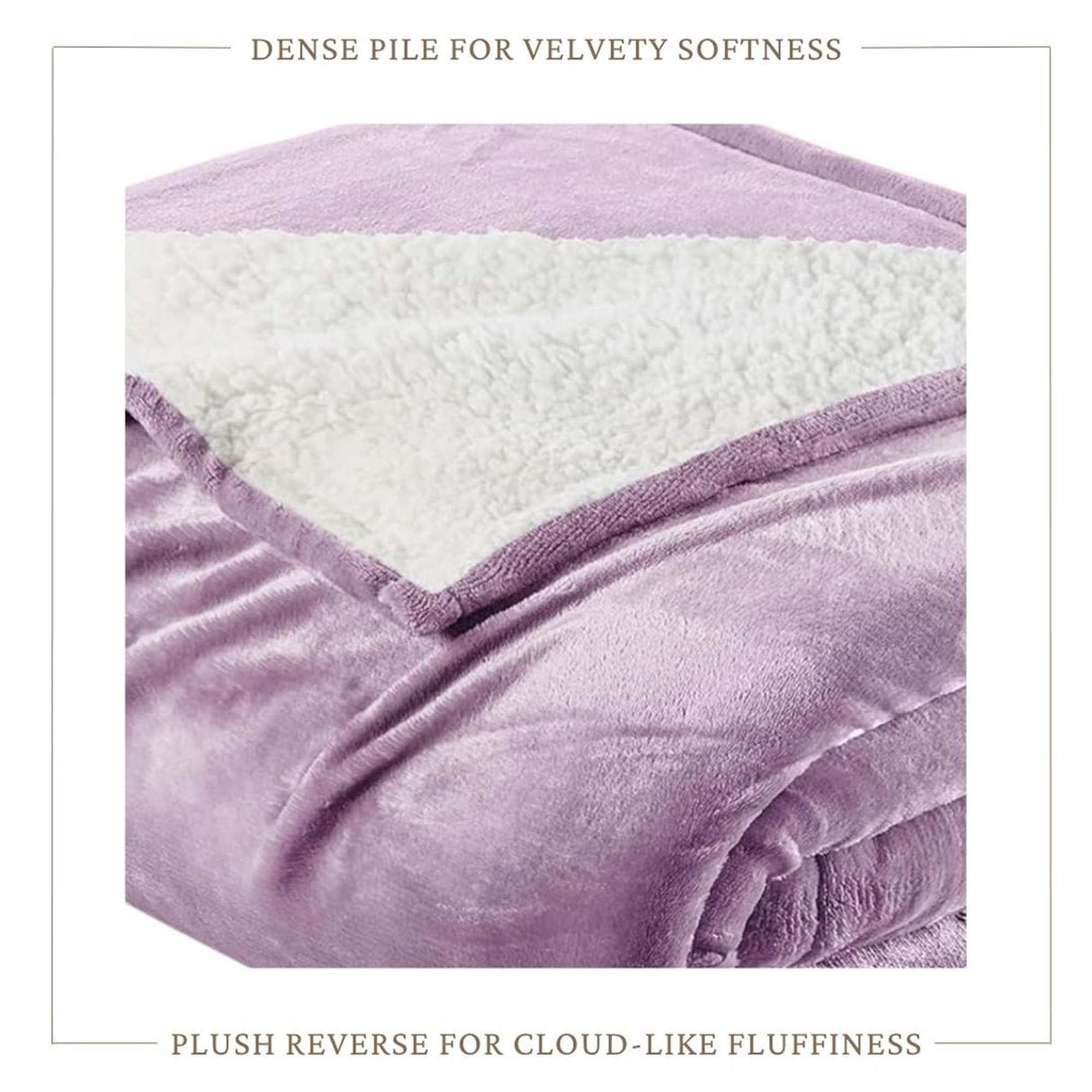 Velvet Plush Sherpa Bed Blanket - Sherpa Fleece Collection-Blankets-Parc Decor