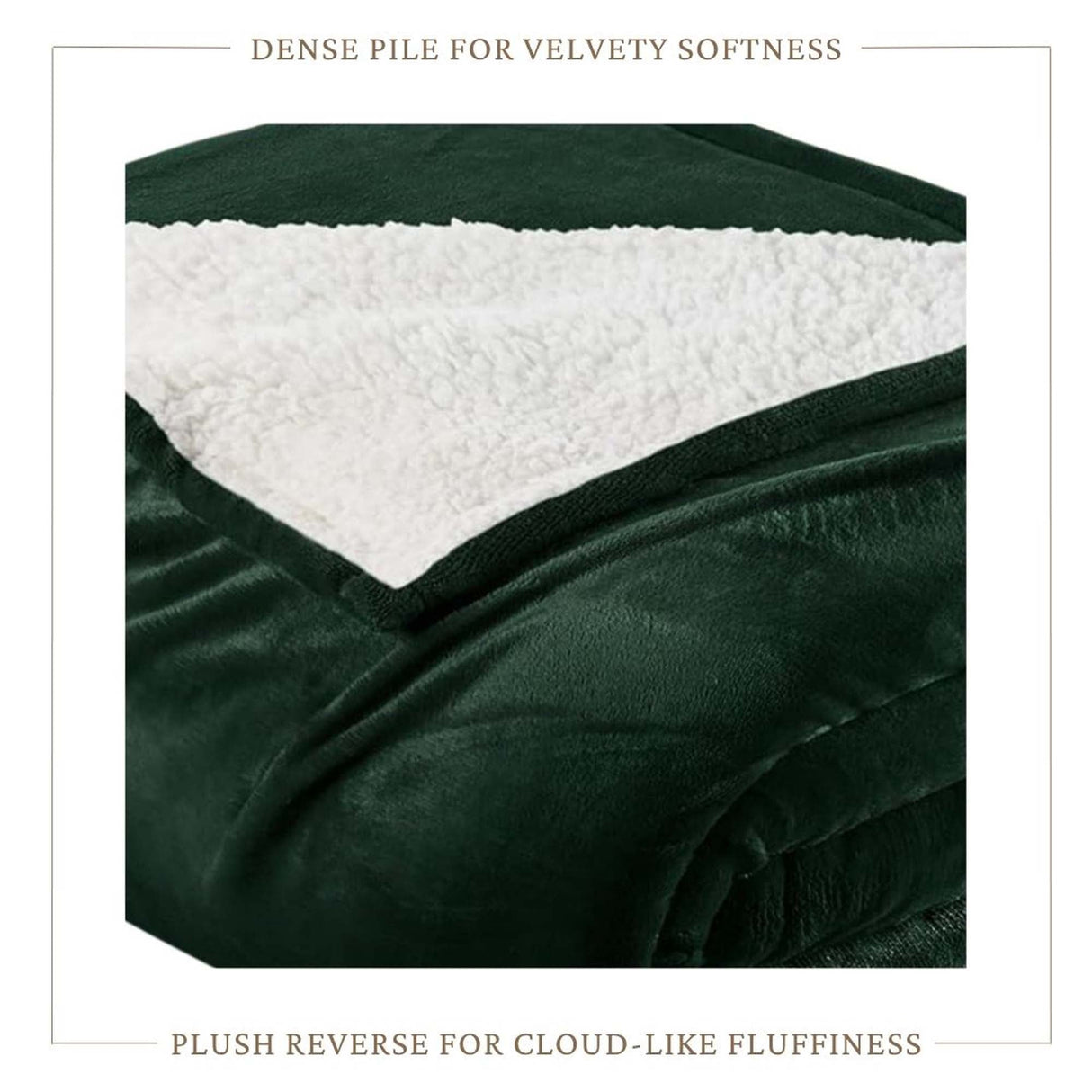 Velvet Plush Sherpa Bed Blanket - Sherpa Fleece Collection-Blankets-Parc Decor