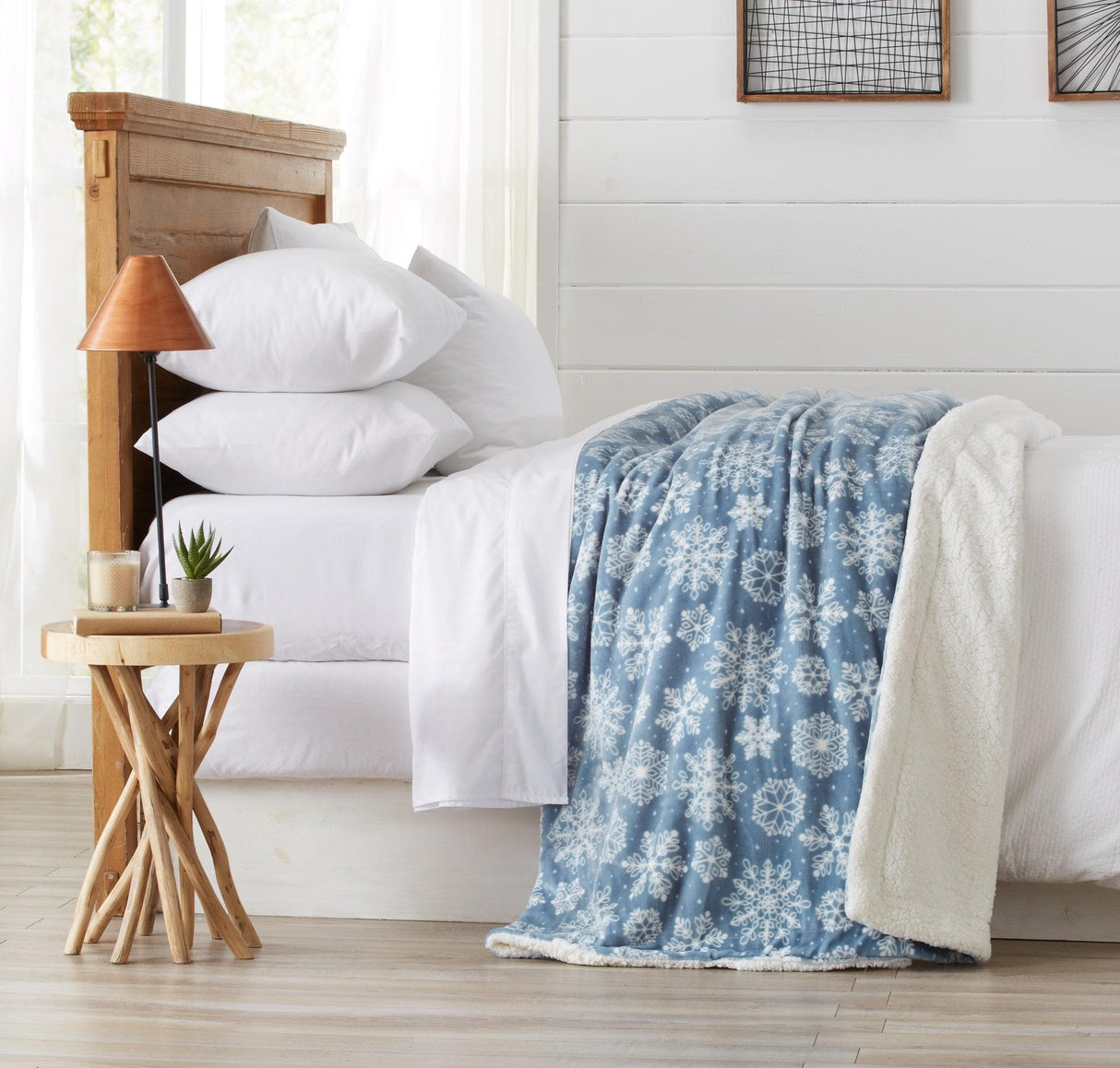 Velvet Plush Sherpa Luxury Bed Blanket - Cielo Collection-Blankets-Parc Decor