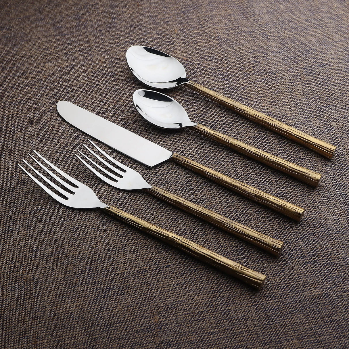 Vinear Flatware, 5- Pc. Place Setting-flatware set-Parc Decor