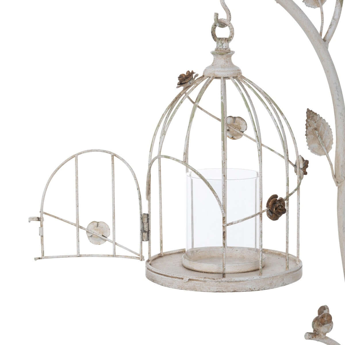 Vintage Birdcage Candle Holder with Hanging Lanterns-Candle Holder-Parc Decor