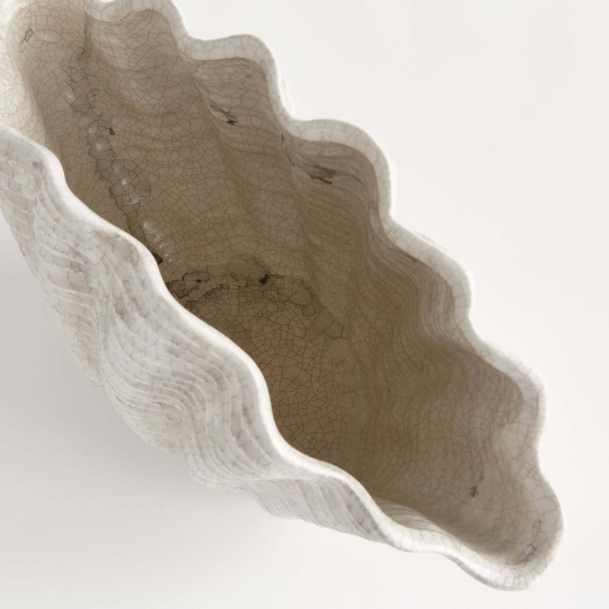 Vintage Coastal Ceramic Shell Vase-Vase-Parc Decor