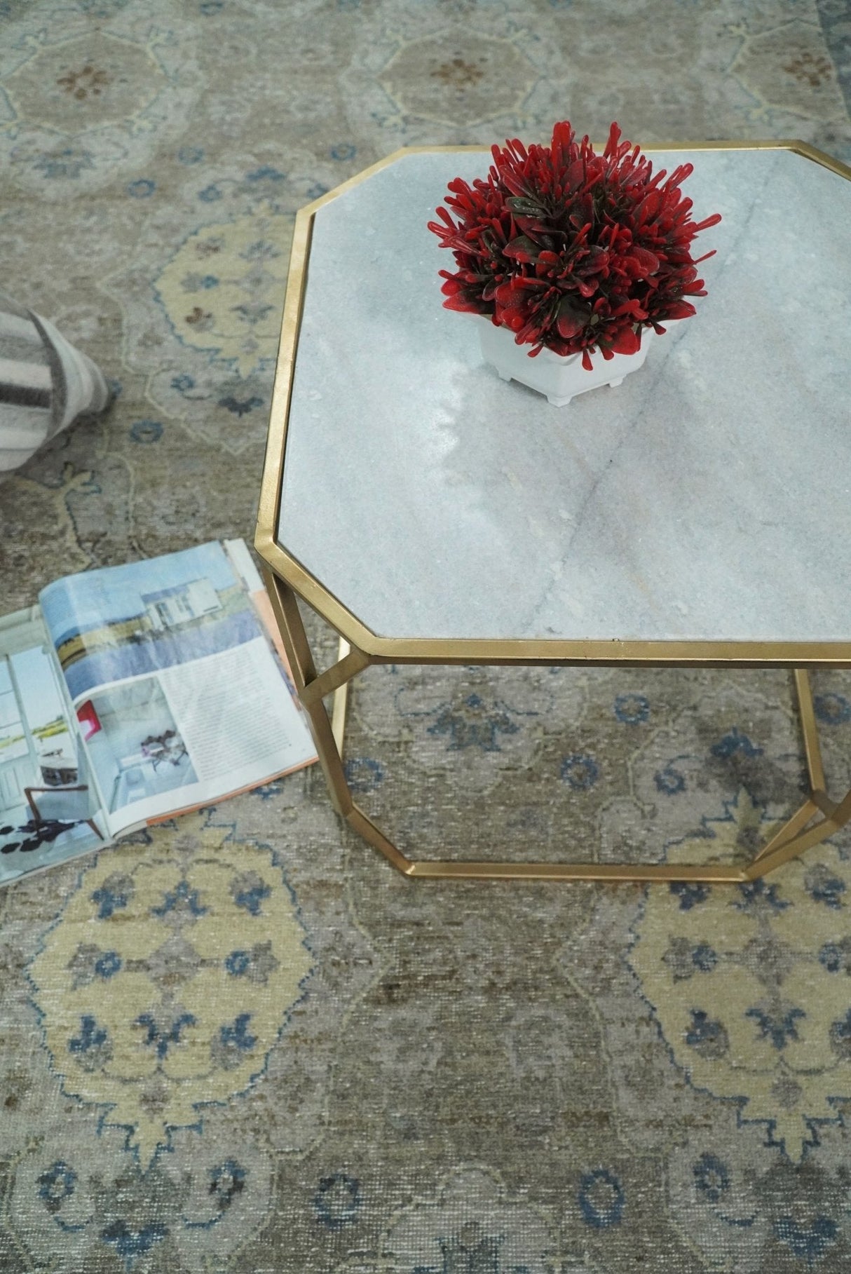 Vintage Hand Knotted 8x10 Traditional Oxidized Textured Low Pile Wool Rug
