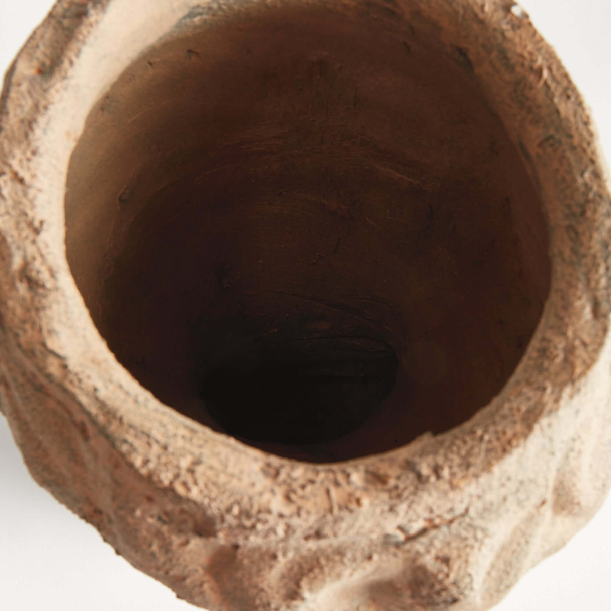 Vintage Moss Terracotta Male Bust Planter-Planter-Parc Decor