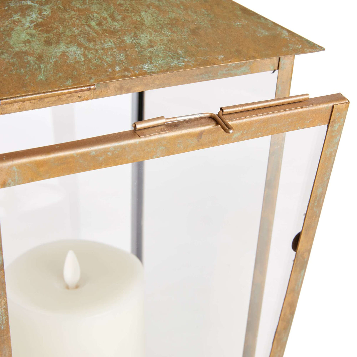 Vintage Pagoda-Top Large Metal Lantern-Lantern-Parc Decor