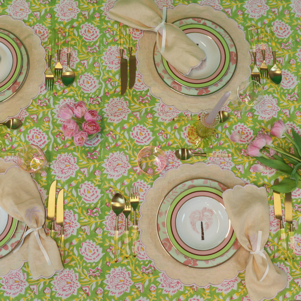 Viviana Venetia Blooms Organic Cotton Tablecloth