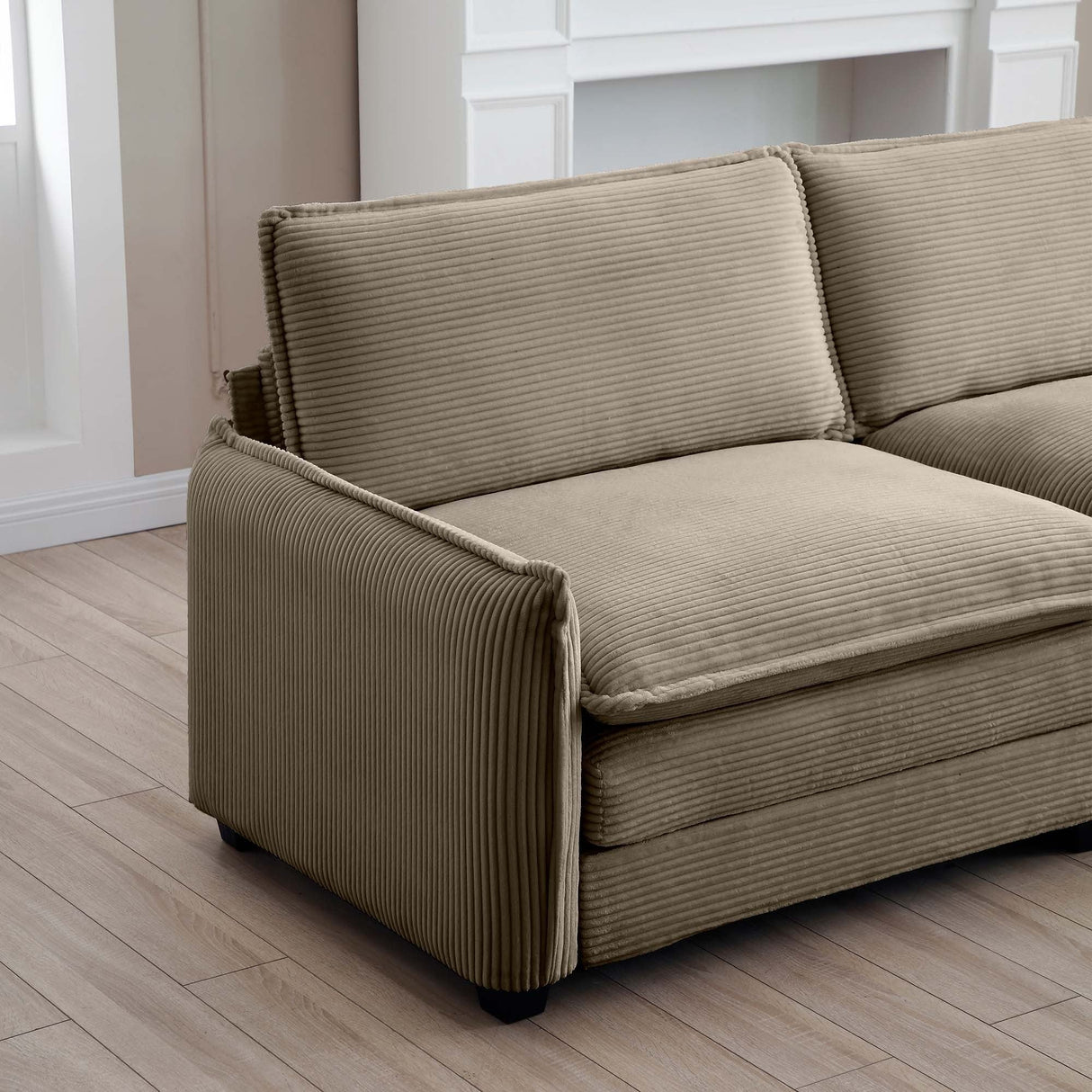 Walker Edison | Cloud Deep Seat Loveseat Sofa Set