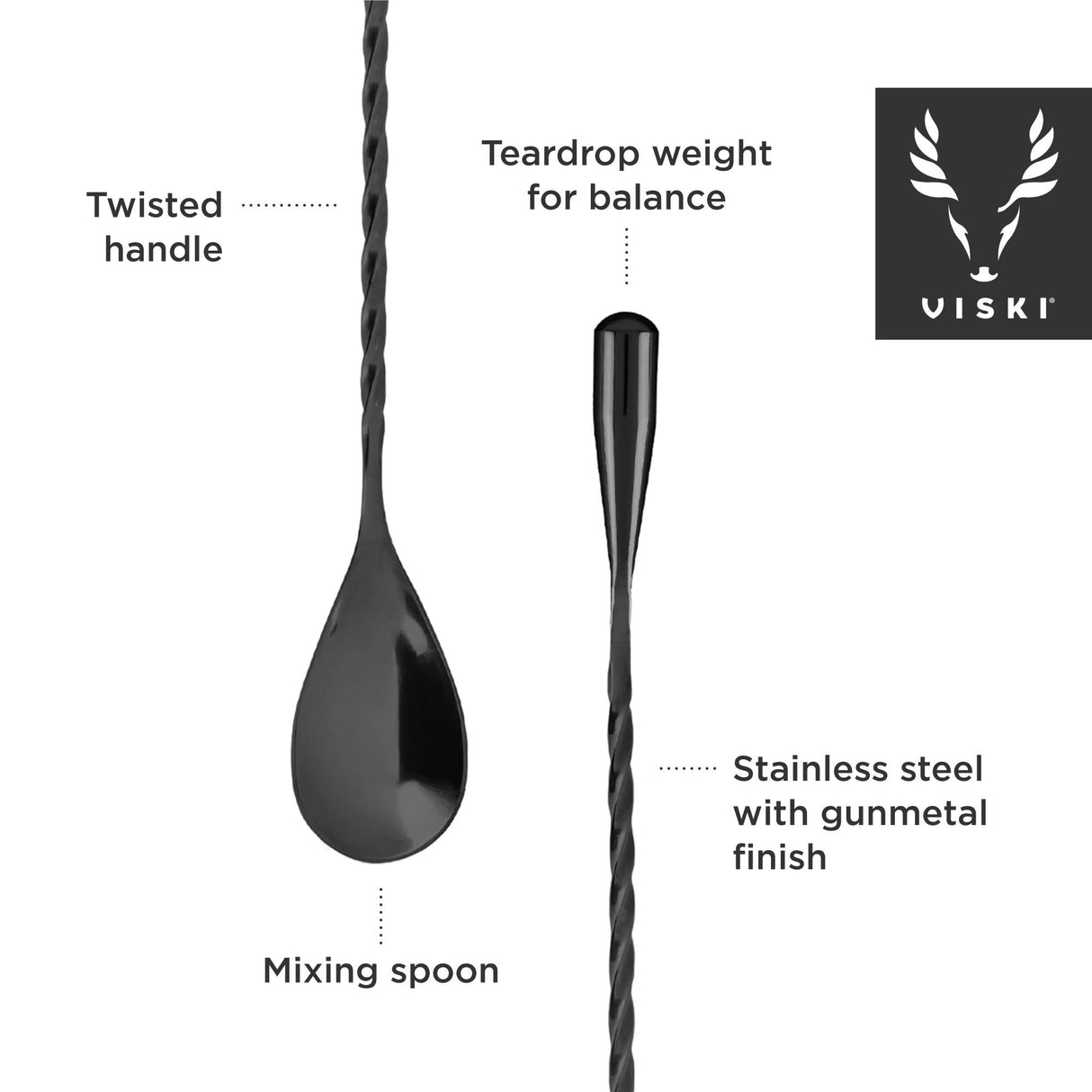 Warren 40 cm Weighted Bar Spoon-product_type::barspoon-Parc Decor