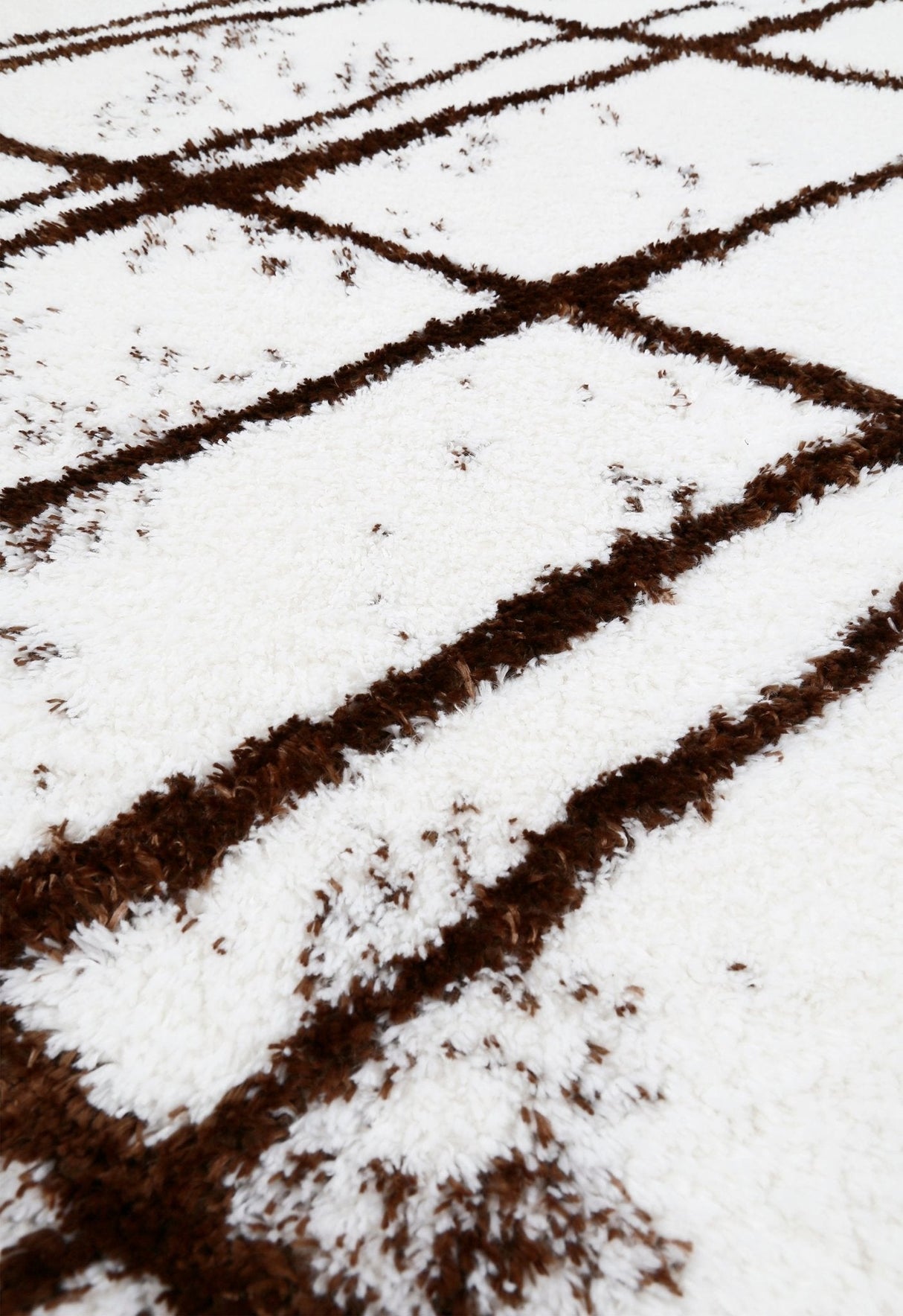 White And Brown Modern Style 5x7 Rug