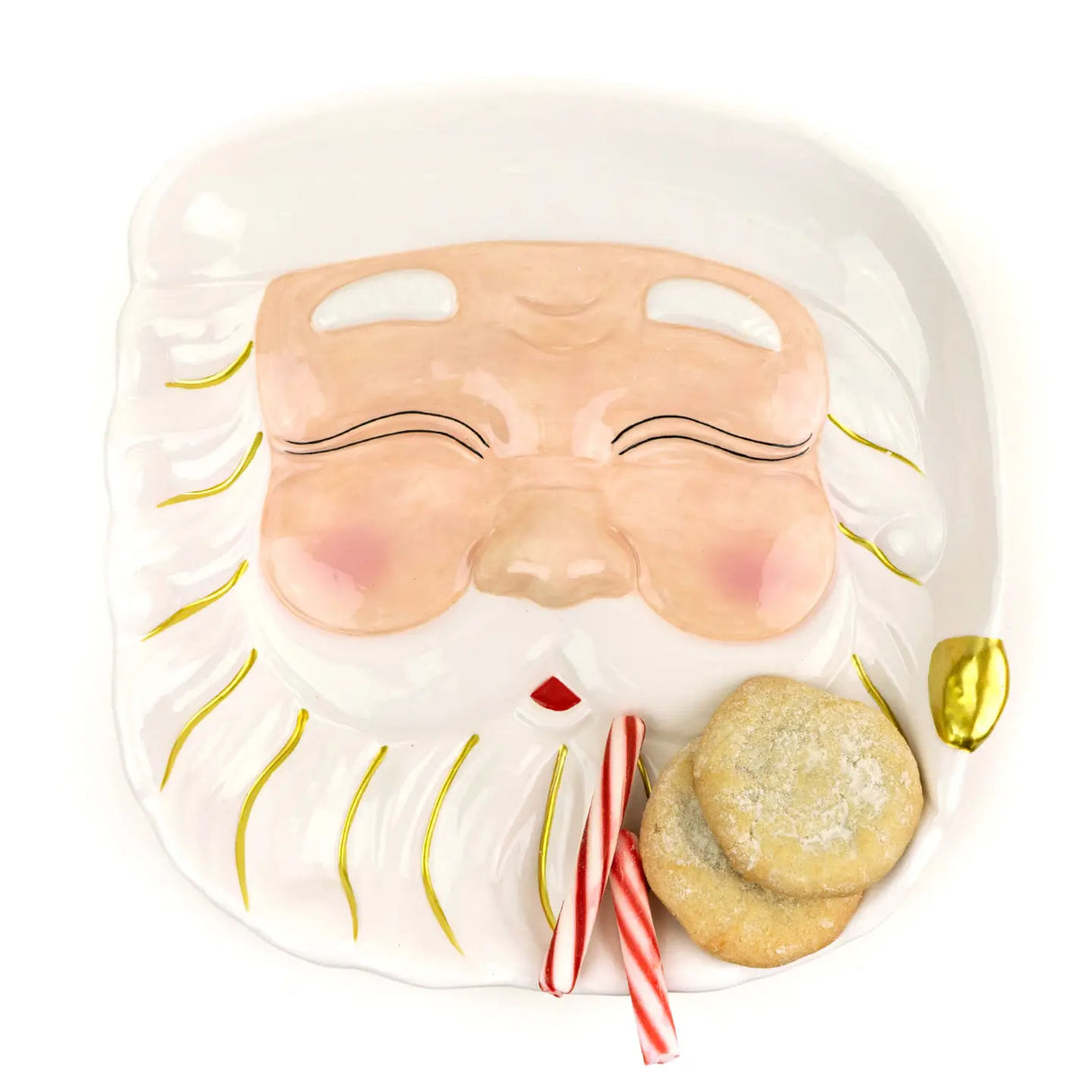 White Santa Platter-Serving Platter-Parc Decor