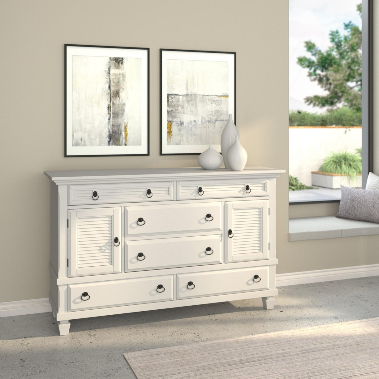 Winchester Dresser – White-Dresser & Chest-Parc Decor