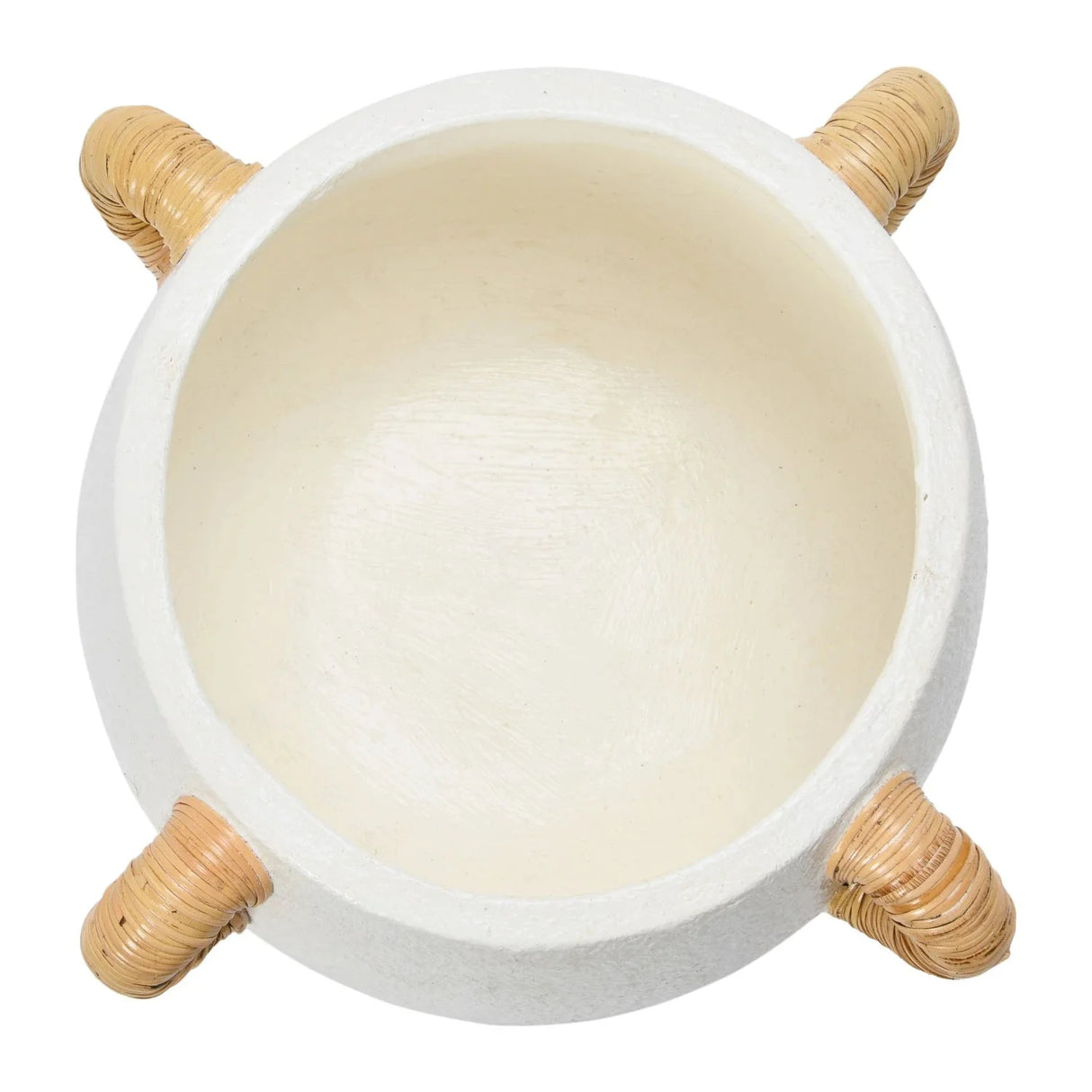 Wren Terracotta Planter with Rattan Handles-Planters-Parc Decor