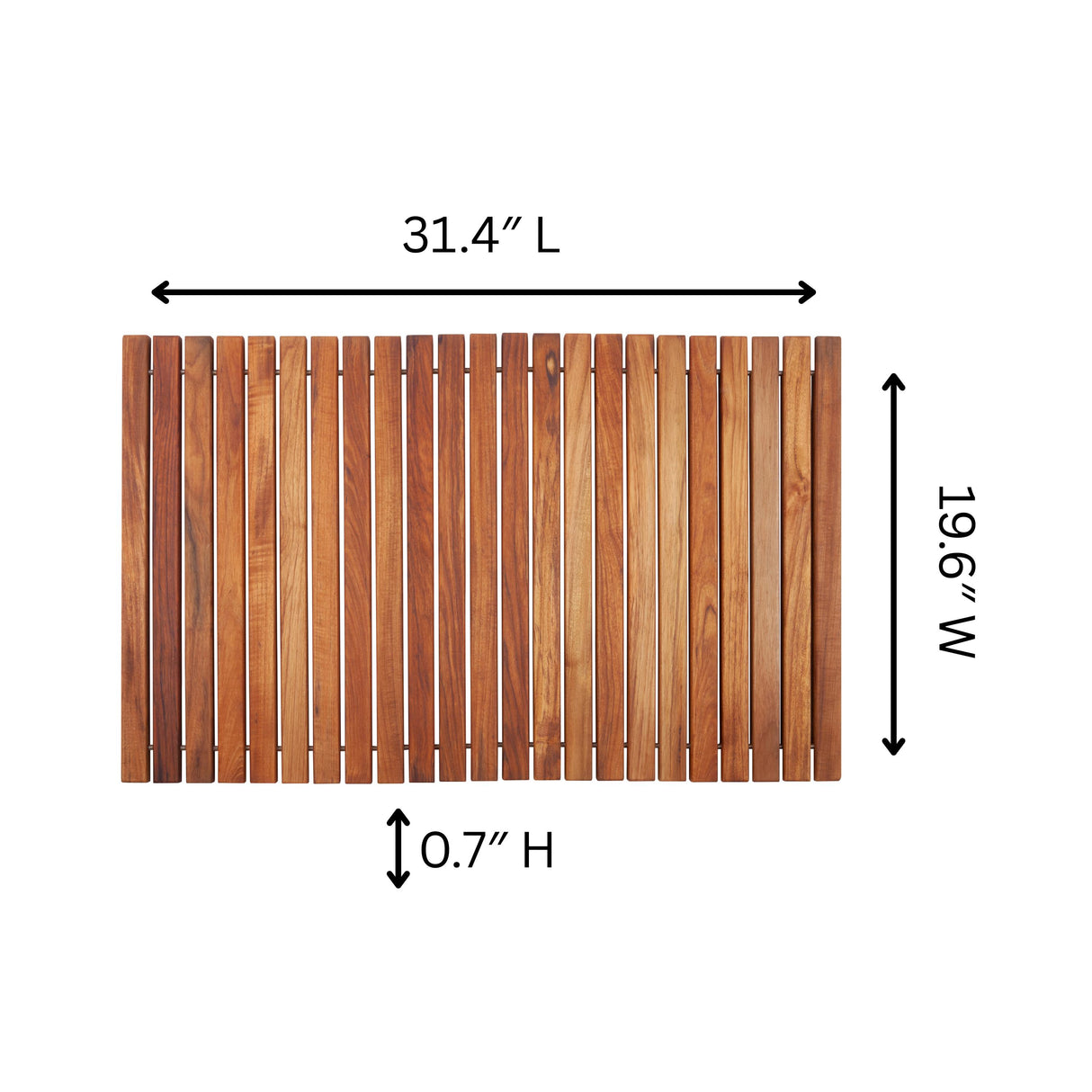 Wyoming Oiled Teak Shower and Bath String Mat-Bath Mat-Parc Decor