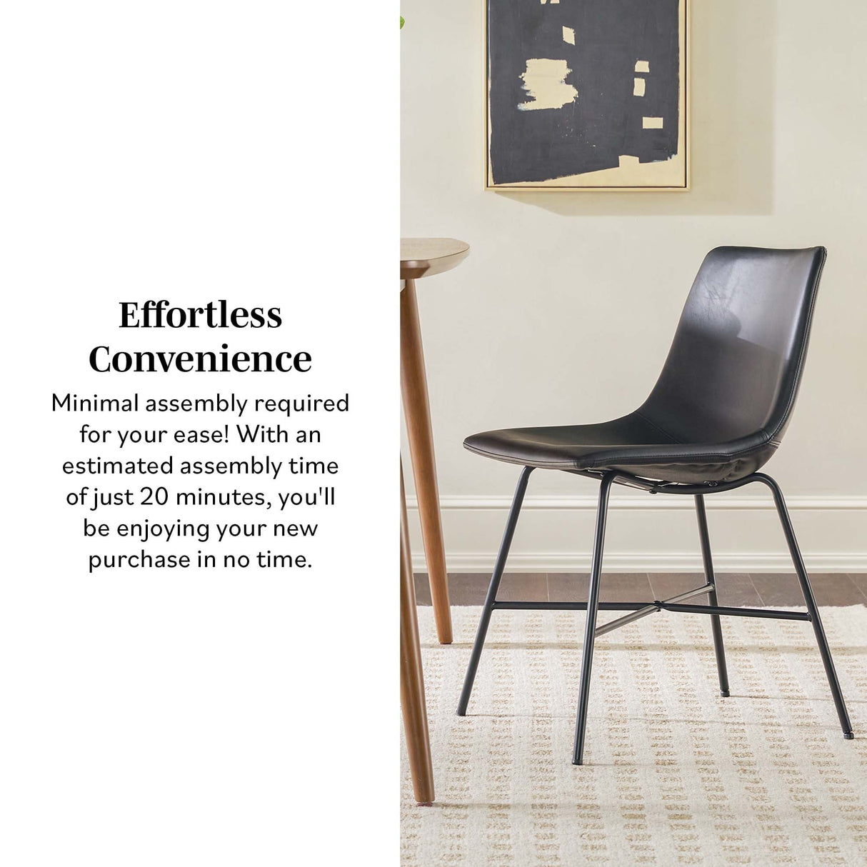 Xuma Urban Industrial Faux Leather Seating Collection (Dining Chair or Counter Stool), Set of 2-Dining / Kitchen-Parc Decor