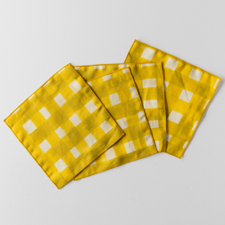 Yellow Cocktail Napkins-cocktail napkin-Parc Decor