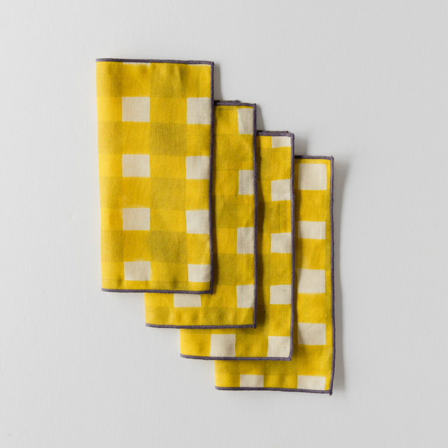 Yellow Cocktail Napkins-cocktail napkin-Parc Decor