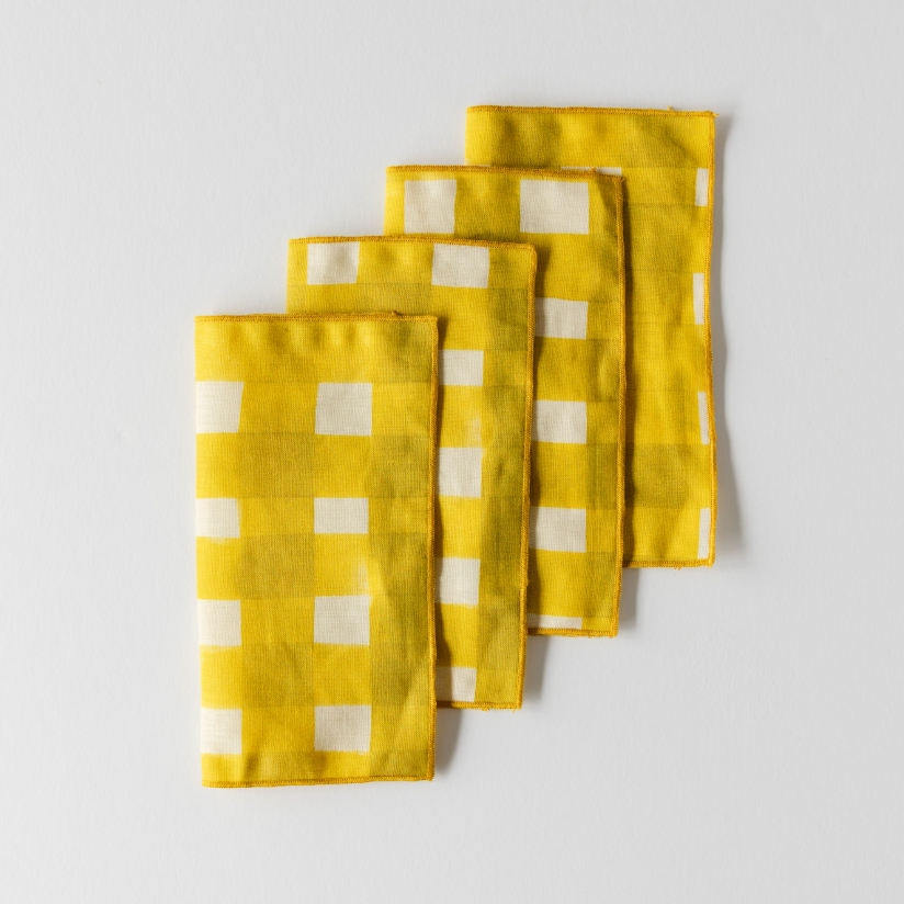 Yellow Cocktail Napkins-cocktail napkin-Parc Decor