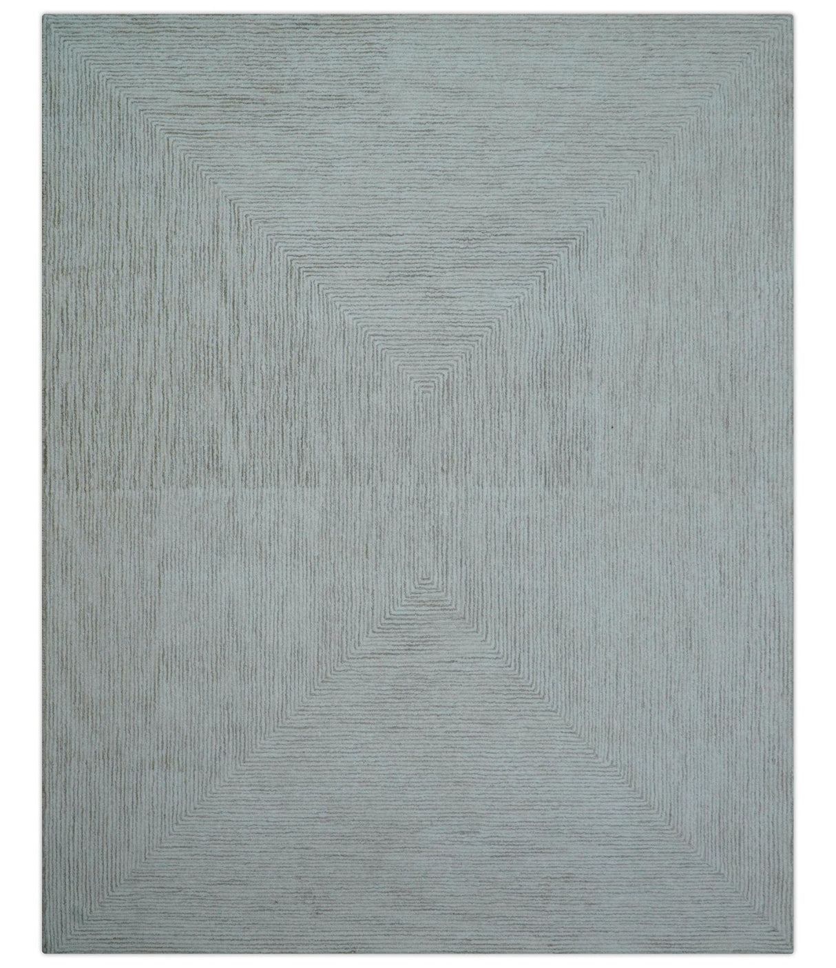 Zoha Custom Made Modern Style White And Beige Wool Rug