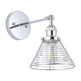 1-Light Modern Silver Wall Scone Light-Parc Decor