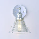 1-Light Modern Silver Wall Scone Light-Parc Decor