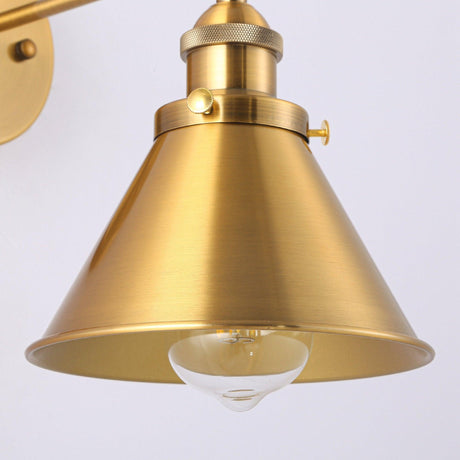 1-Light Rhem Brass Wall Sconce Light-Parc Decor