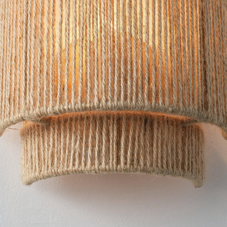 1-Light Farmhouse Rattan Wall Sconce Lighting