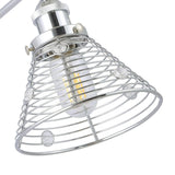 1-Light Modern Silver Wall Scone Light
