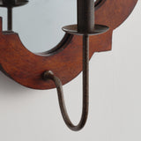 1-Light Rustic Iron Wood Wall Sconce Lighting