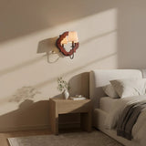 1-Light Rustic Iron Wood Wall Sconce Lighting