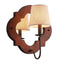 1-Light Rustic Iron Wood Wall Sconce Lighting
