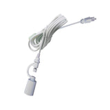1 Light Swag Plug-In Pendant 18"w White Linen Shade, 17' White Cord