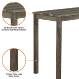 1 Traditional Breakfast Dining Table Set with 2 Stools for Apartment