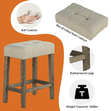 1 Traditional Breakfast Dining Table Set with 2 Stools for Apartment