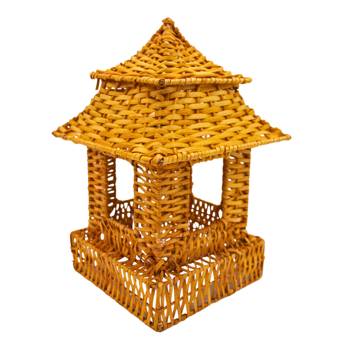10 (+1 Free Bonus) Small Natural Rattan Pagodas – Handmade-Other Table Decoration-Parc Decor