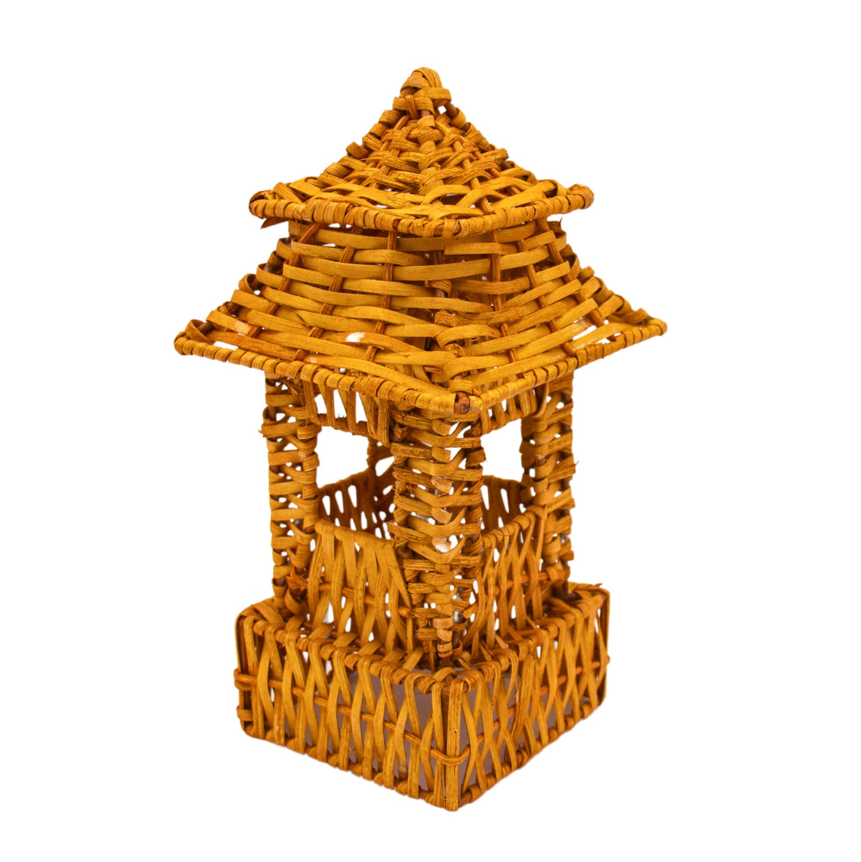 10 (+1 Free Bonus) Small Natural Rattan Pagodas – Handmade-Other Table Decoration-Parc Decor