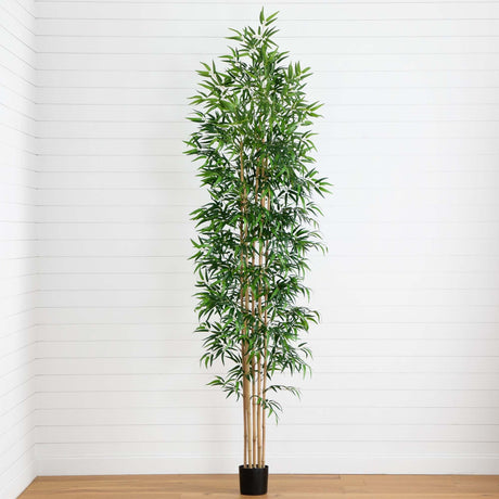 10’ Artificial Bamboo Tree with Real Bamboo Trunks-Tree-Parc Decor